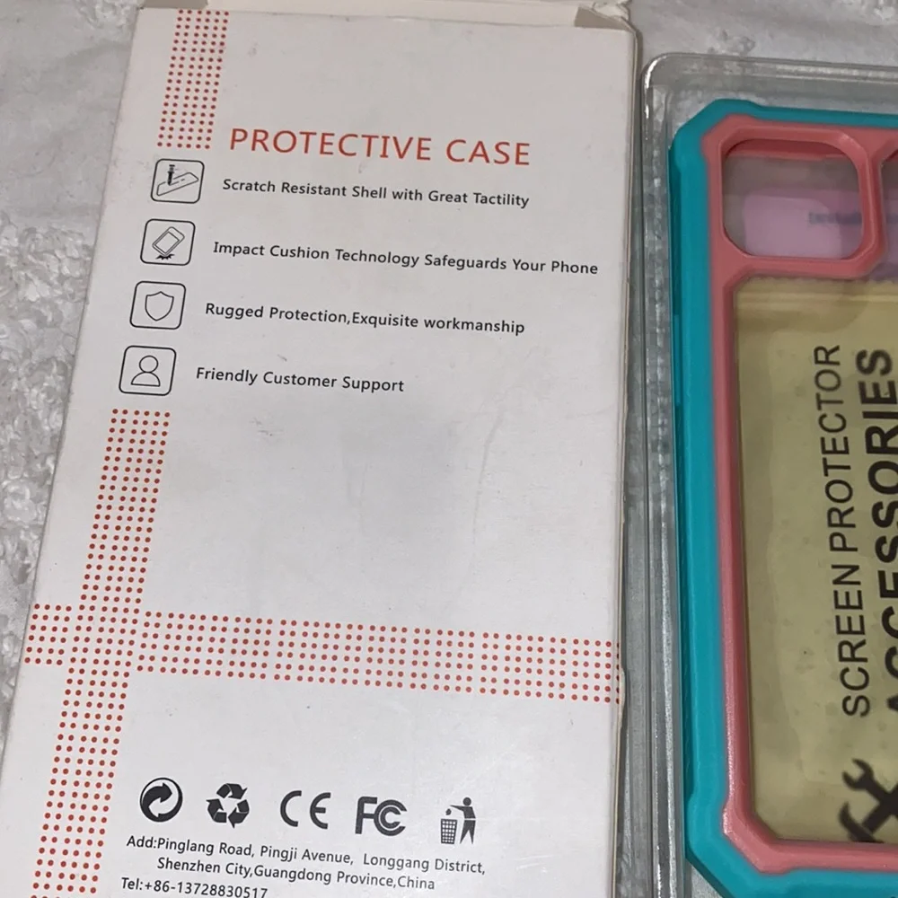 iPhone 13 case(green/pink)